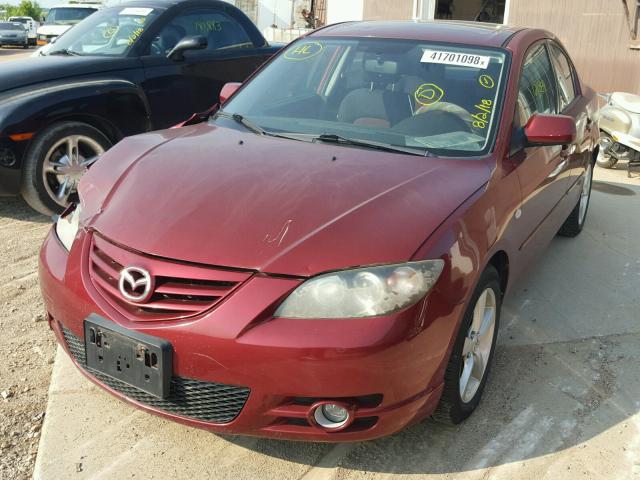 JM1BK324X61447555 - 2006 MAZDA 3 S MAROON photo 2