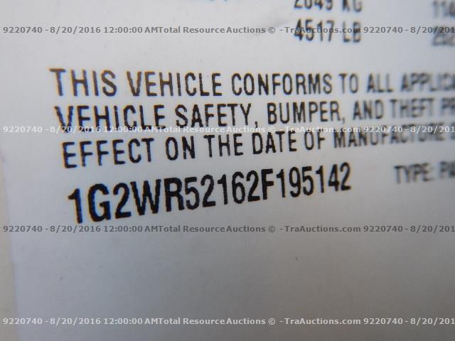 1G2WR52162F195142 - 2002 PONTIAC GRAND PRIX WHITE photo 12