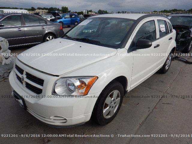 1B3HB28A69D161451 - 2009 DODGE CALIBER SE WHITE photo 1