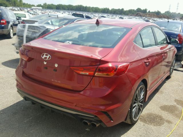 KMHD04LB7HU328487 - 2017 HYUNDAI ELANTRA SP RED photo 4