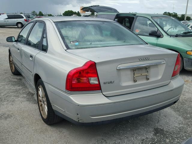 YV1TS92D241344547 - 2004 VOLVO S80 SILVER photo 3