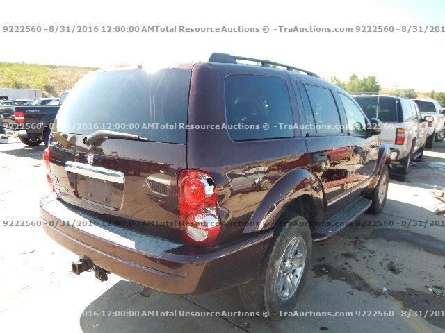 1D4HB58N64F169262 - 2004 DODGE DURANGO MAROON photo 3