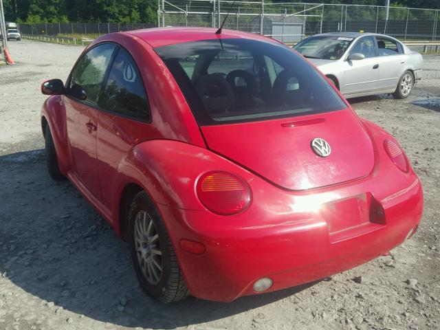3VWCB21C72M431735 - 2002 VOLKSWAGEN NEW BEETLE 红色 照片 3