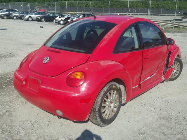 3VWCB21C72M431735 - 2002 VOLKSWAGEN NEW BEETLE 红色 照片 4