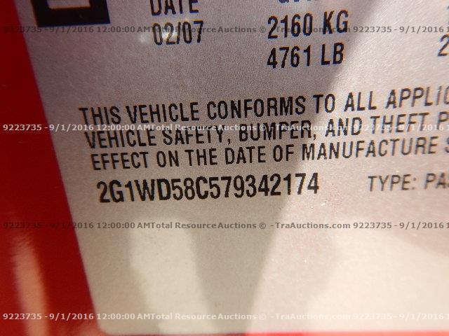 2G1WD58C579342174 - 2007 CHEVROLET IMPALA SUP 红色 照片 12