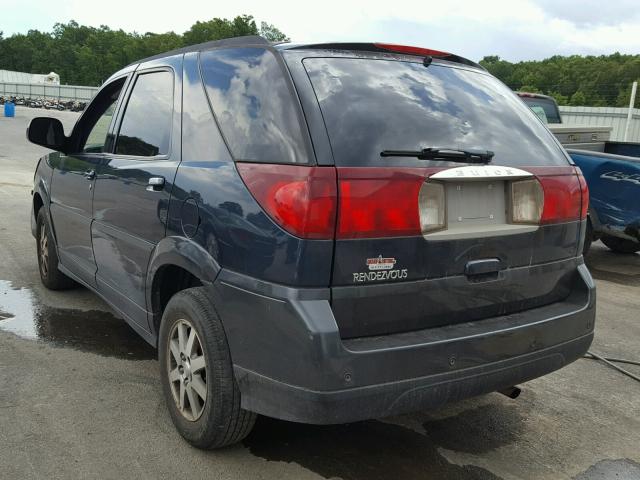 3G5DA03E64S572119 - 2004 BUICK RENDEZVOUS BLUE photo 3