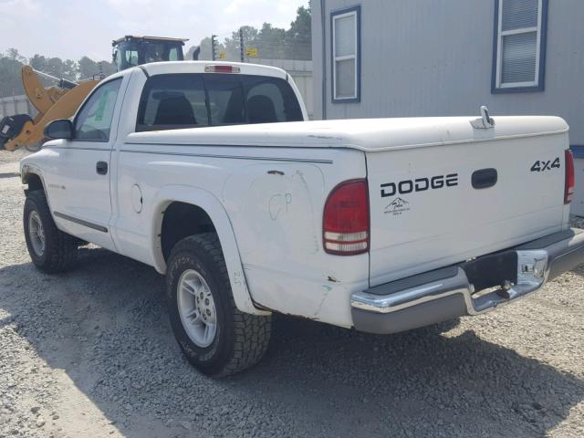 1B7GG26N6YS650590 - 2000 DODGE DAKOTA WHITE photo 3