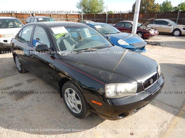 KMHDN45D62U263431 - 2002 HYUNDAI ELANTRA GL BLACK photo 2