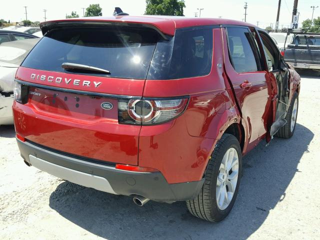 SALCR2BG0GH566804 - 2016 LAND ROVER DISCOVERY RED photo 4