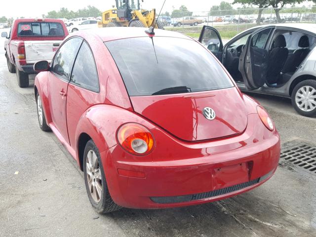 3VWPW31C99M514458 - 2009 VOLKSWAGEN NEW BEETLE RED photo 3