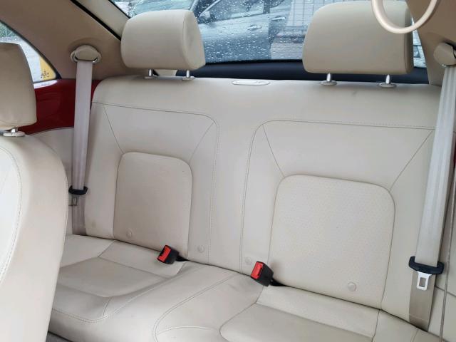 3VWPW31C99M514458 - 2009 VOLKSWAGEN NEW BEETLE RED photo 6
