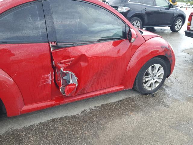 3VWPW31C99M514458 - 2009 VOLKSWAGEN NEW BEETLE RED photo 9