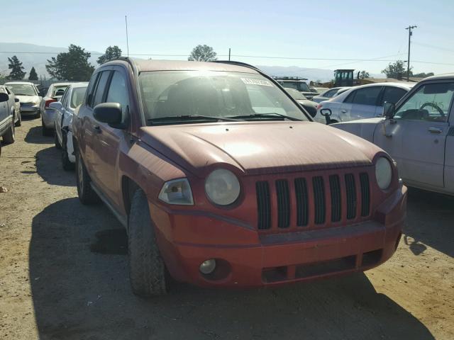 1J8FT47077D291798 - 2007 JEEP COMPASS RED photo 1
