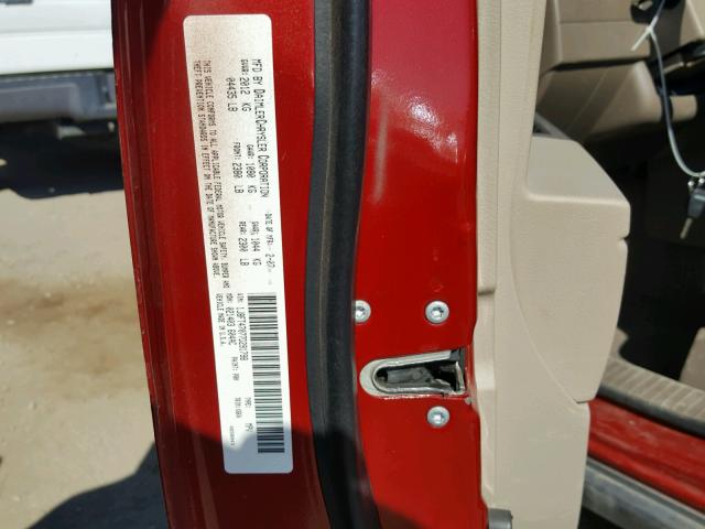 1J8FT47077D291798 - 2007 JEEP COMPASS RED photo 10