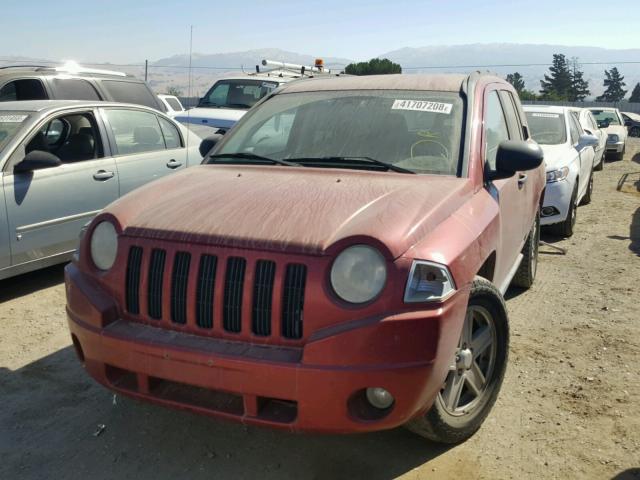 1J8FT47077D291798 - 2007 JEEP COMPASS RED photo 2