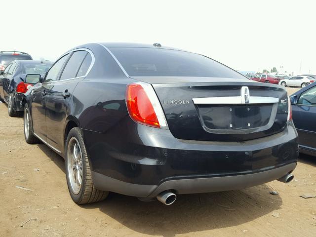 1LNHM93RX9G614382 - 2009 LINCOLN MKS BLACK photo 3
