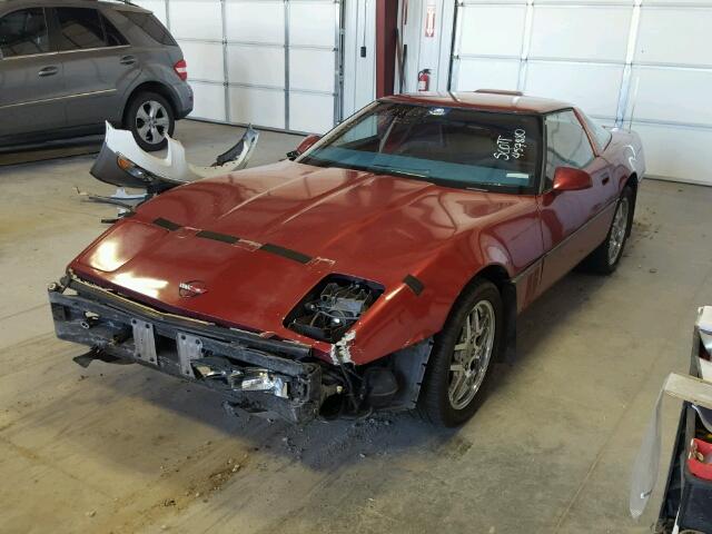 1G1YY2185K5109466 - 1989 CHEVROLET CORVETTE MAROON photo 2