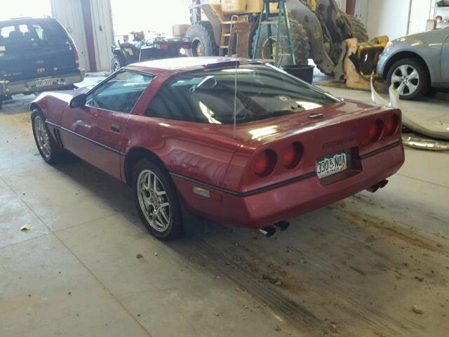 1G1YY2185K5109466 - 1989 CHEVROLET CORVETTE MAROON photo 3