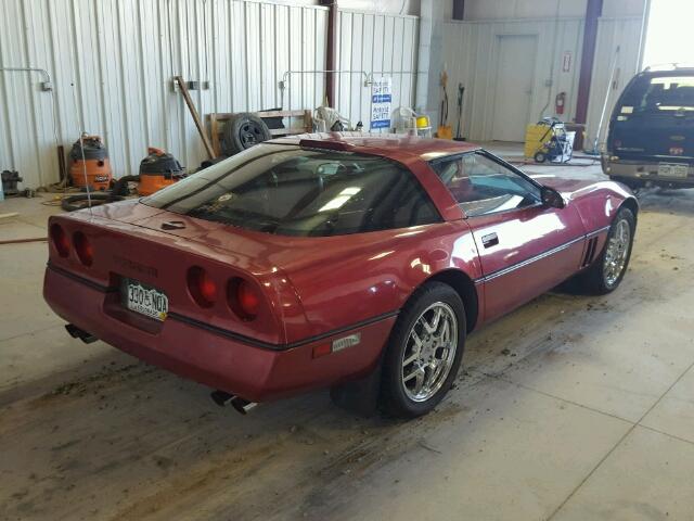 1G1YY2185K5109466 - 1989 CHEVROLET CORVETTE MAROON photo 4