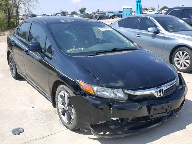 2HGFB2F84CH582084 - 2012 HONDA CIVIC EX შავი ფოტო 1