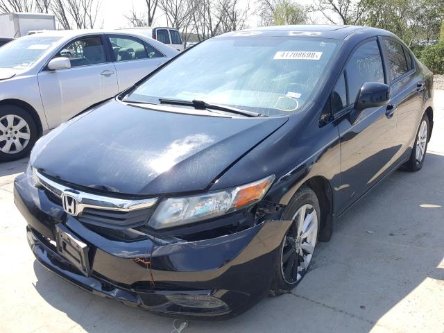 2HGFB2F84CH582084 - 2012 HONDA CIVIC EX შავი ფოტო 2