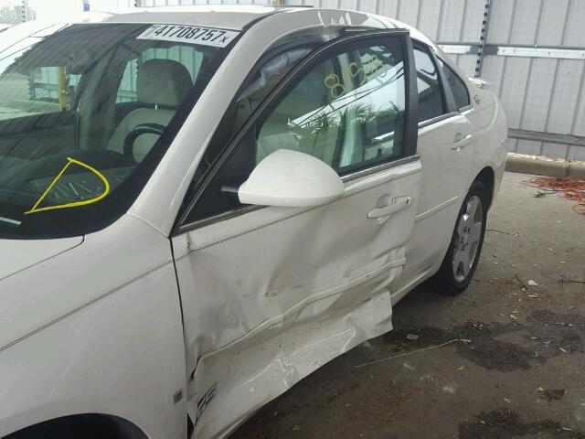 2G1WD58C589283337 - 2008 CHEVROLET IMPALA WHITE photo 9