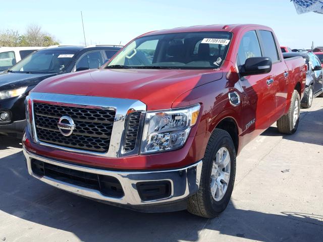 1N6AA1EK4HN535135 - 2017 NISSAN TITAN S MAROON photo 2