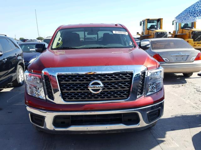 1N6AA1EK4HN535135 - 2017 NISSAN TITAN S MAROON photo 9