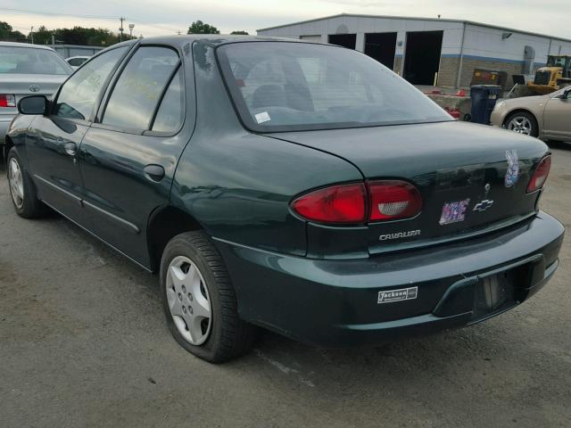 1G1JC524727154183 - 2002 CHEVROLET CAVALIER B GREEN photo 3