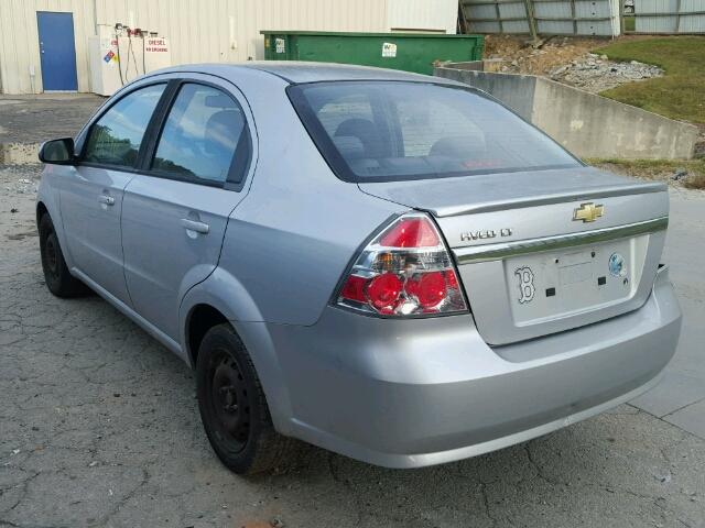 KL1TD5DE5BB130634 - 2011 CHEVROLET AVEO LS SILVER photo 3