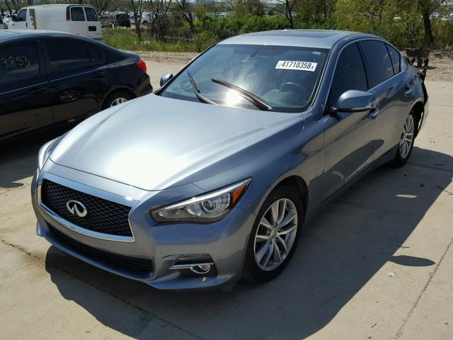 JN1BV7AP1FM345721 - 2015 INFINITI Q50 BASE BLUE photo 2