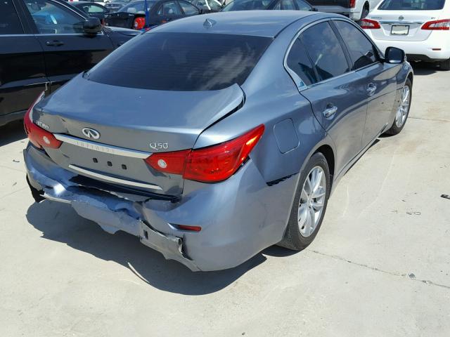 JN1BV7AP1FM345721 - 2015 INFINITI Q50 BASE Azul foto 4