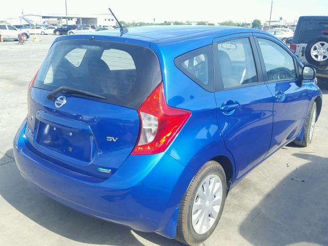 3N1CE2CP3EL412722 - 2014 NISSAN VERSA NOTE BLUE photo 4