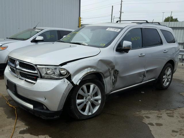 1D4RE4GG2BC733769 - 2011 DODGE DURANGO CR SILVER photo 2