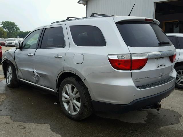 1D4RE4GG2BC733769 - 2011 DODGE DURANGO CR SILVER photo 3