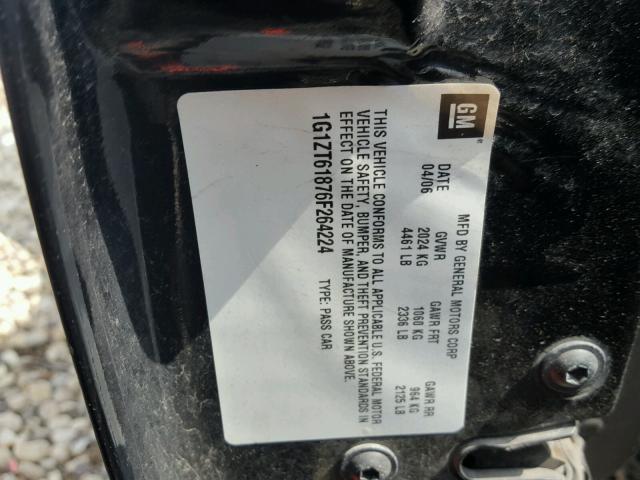 1G1ZT61876F264224 - 2006 CHEVROLET MALIBU MAX 黑色 照片 10