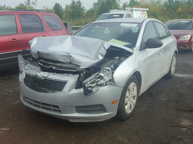 1G1PC5SH3C7117288 - 2012 CHEVROLET CRUZE LS SILVER photo 2