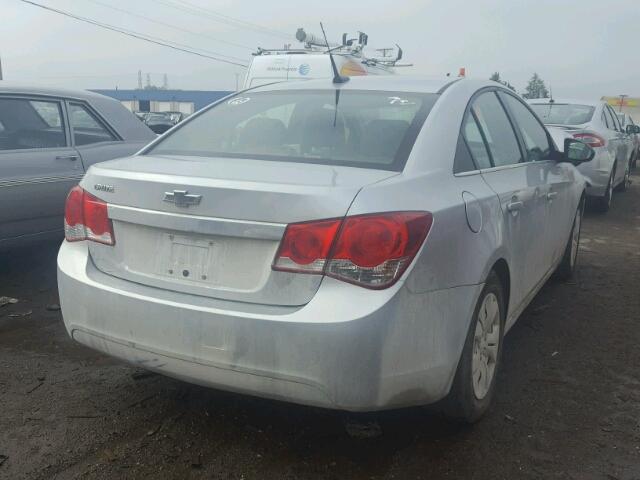 1G1PC5SH3C7117288 - 2012 CHEVROLET CRUZE LS SILVER photo 4