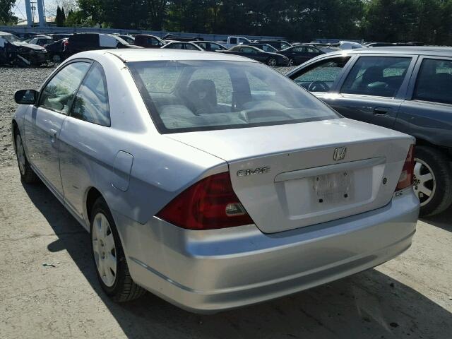 1HGEM22931L105425 - 2001 HONDA CIVIC SI SILVER photo 3