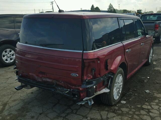 2FMGK5C85GBA17159 - 2016 FORD FLEX SEL RED photo 4