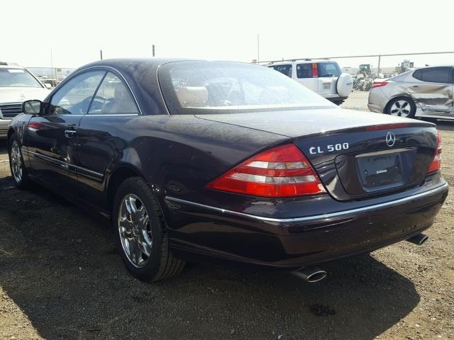 WDBPJ75JXYA007371 - 2000 MERCEDES-BENZ CL 500 PURPLE photo 3