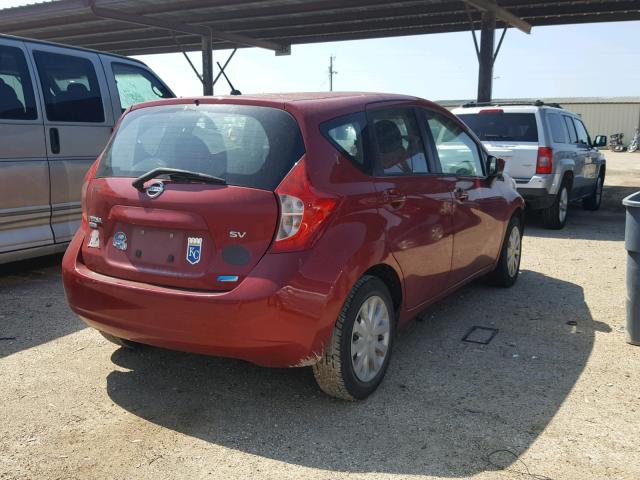 3N1CE2CPXFL405588 - 2015 NISSAN VERSA NOTE MAROON photo 4