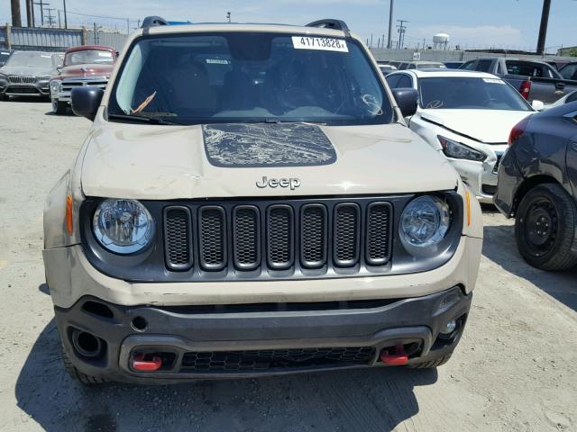 ZACCJBCB0HPF12589 - 2017 JEEP RENEGADE T TAN photo 9