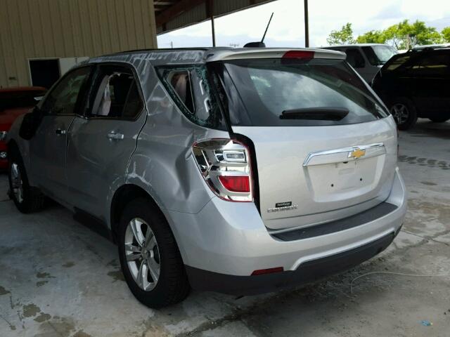 2GNALBEK1H1552504 - 2017 CHEVROLET EQUINOX LS SILVER photo 3