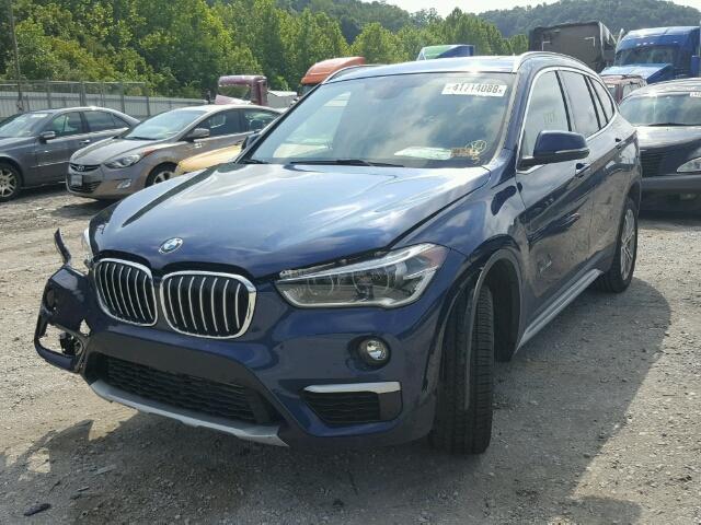 WBXHT3C34H5F81783 - 2017 BMW X1 XDRIVE2 BLUE photo 2