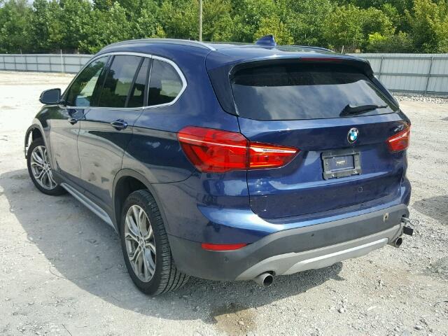 WBXHT3C34H5F81783 - 2017 BMW X1 XDRIVE2 Bleu photo 3
