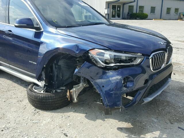 WBXHT3C34H5F81783 - 2017 BMW X1 XDRIVE2 Bleu photo 9