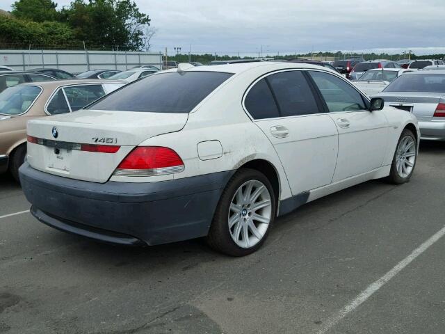 WBAGL63403DP66165 - 2003 BMW 745 I WHITE photo 4