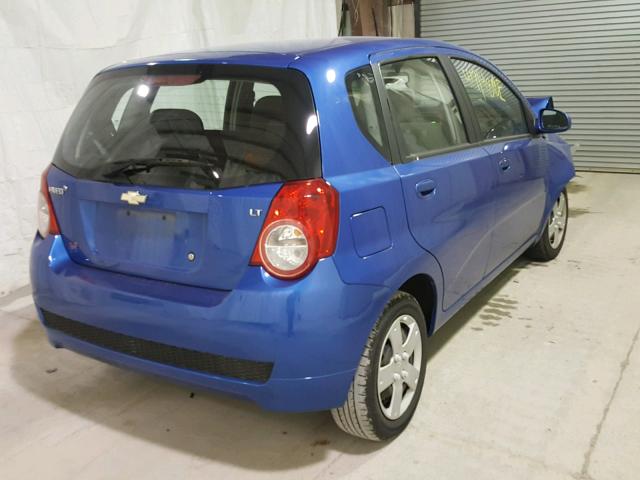 KL1TD66E89B652820 - 2009 CHEVROLET AVEO LS BLUE photo 4