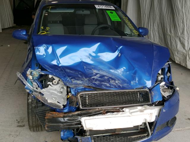 KL1TD66E89B652820 - 2009 CHEVROLET AVEO LS BLUE photo 7